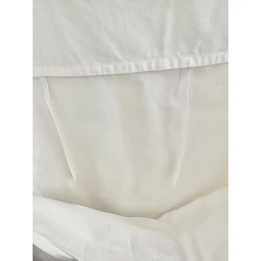 VTG 100% Cotton White Pillow Sham Standard ENVELOPE style EMBROIDERED Set Of 2